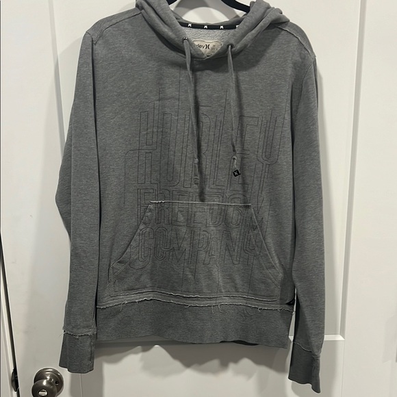 Hurley Gray Sweatshirt Hoodie Relaxed Fit - Picture 1 of 8